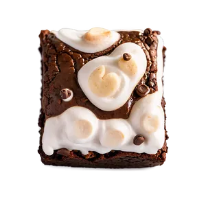 Brownie With Marshmallow Topping PNG Fjm6