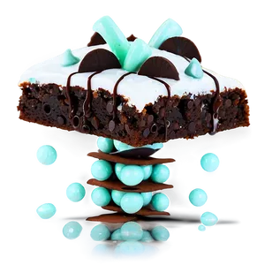 Brownie With Mint Chips PNG 06122024