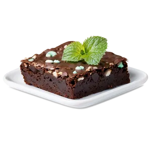 Brownie With Mint Chips PNG Wtr16 PNG