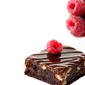 Brownie With Raspberries Png 06122024 PNG image