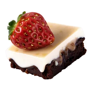 Brownie With Strawberries PNG 12 PNG