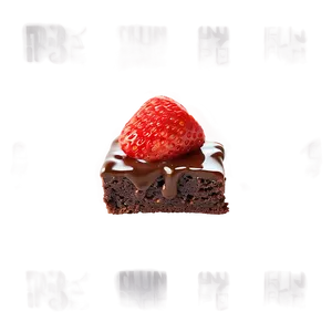 Brownie With Strawberries PNG Mtl PNG