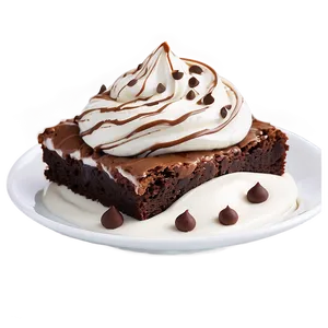Brownie With Whipped Cream PNG 13 PNG