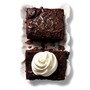 Brownie With Whipped Cream PNG Ijs PNG