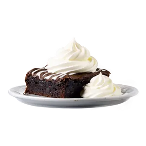 Brownie With Whipped Cream PNG Jyy4 PNG