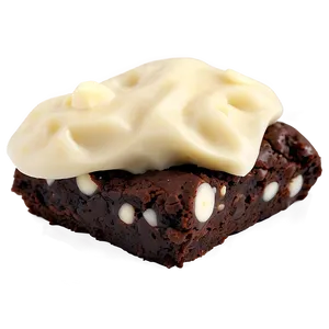 Brownie With White Chocolate Chips PNG Jmk