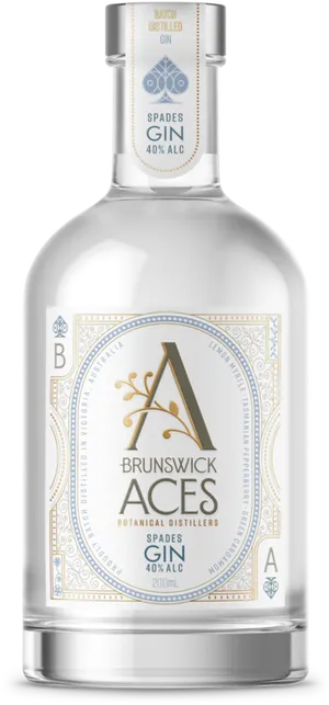 Brunswick Aces Spades Gin Bottle PNG image