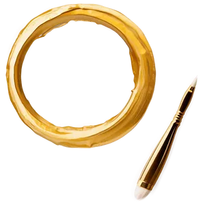 Brush Stroke Gold Circle Frame PNG 06262024 PNG
