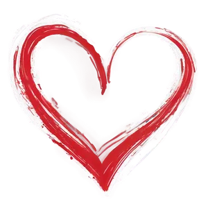 Brush Stroke Heart Outline PNG 99 PNG