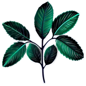 Brush Stroke Leaves PNG Odj