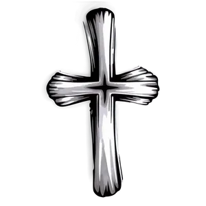 Brush Stroke Thin Cross PNG 06292024 PNG