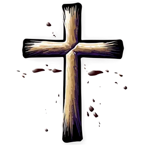 Brush Stroke Thin Cross PNG 06292024 PNG