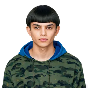Brushed Forward Bowl Cut PNG 29 PNG