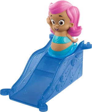 Bubble Guppies Character On Slide Toy PNG image