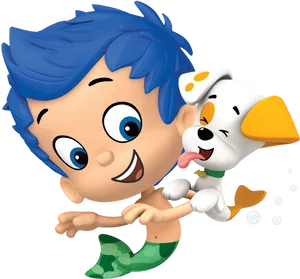 Bubble Guppies Giland Bubble Puppy PNG image