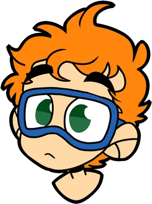 Bubble Guppy Orange Hair Goggles PNG image