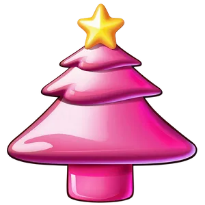 Bubblegum Pink Christmas Tree Png Aey PNG image