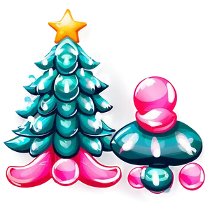 Bubblegum Pink Christmas Tree PNG Ycx1 PNG