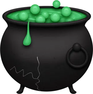 Bubbling Green Potion Cauldron.png PNG image