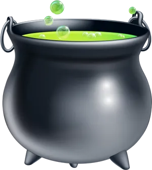Bubbling Witchs Cauldron Clipart PNG image