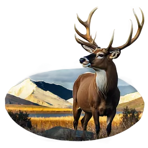 Buck And Mountain Backdrop Png 96 PNG image