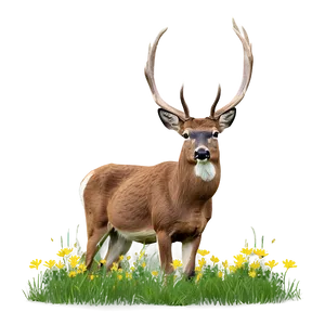 Buck In Spring Meadow Png 06252024 PNG image