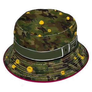 Bucket Hat With Patches PNG 42