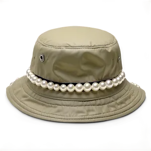 Bucket Hat With Pearls PNG 05252024