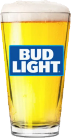 Bud Light Beer Glass Promotion PNG image