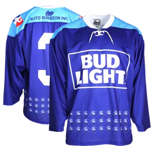 Bud Light Branded Hockey Jersey PNG