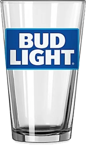 Bud Light Branded Pint Glass PNG image