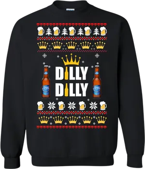 Bud Light Dilly Dilly Holiday Sweater PNG image