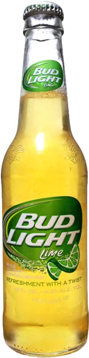 Bud Light Lime Bottle PNG image