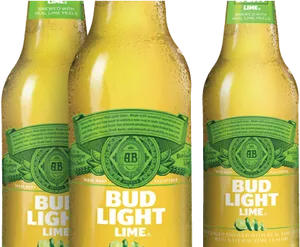 Bud Light Lime Bottles Display PNG image