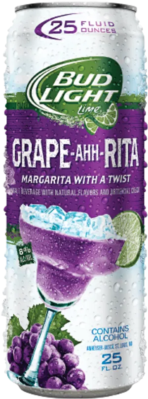 Bud Light Lime Grape Ahh Rita Can PNG image