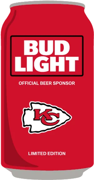 Bud Light Limited Edition Kansas City Sponsor Can