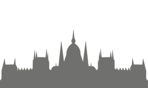 Budapest Skyline Silhouette PNG image