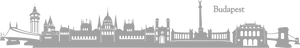 Budapest Skyline Silhouette PNG image