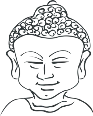 Buddha Silhouette Art PNG