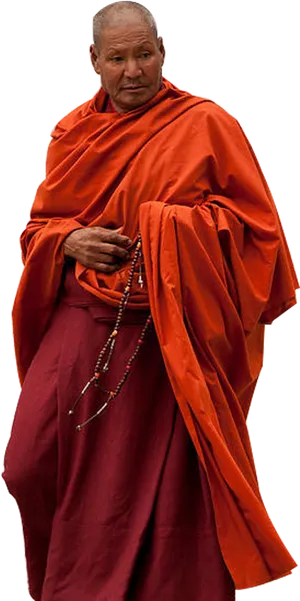 Buddhist_ Monk_in_ Traditional_ Robes PNG image