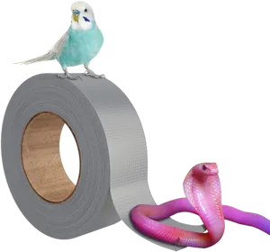 Budgieon Tape Rolland Pink Snake PNG image
