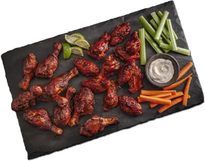 Buffalo Chicken Wings Platter PNG image