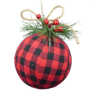Buffalo Plaid Christmas Ornament PNG image