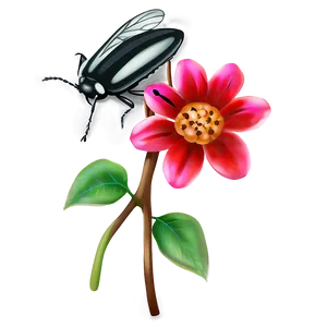 Bug On Flower PNG Rni PNG