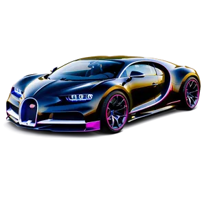 Bugatti Chiron Neon Lights Png 06292024 PNG image