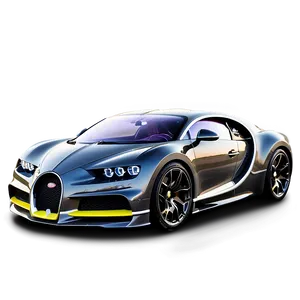 Bugatti Chiron Silver Luxury Car Png Qcd87 PNG image