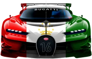 Bugatti Chiron Tajikistan Flag Livery PNG image