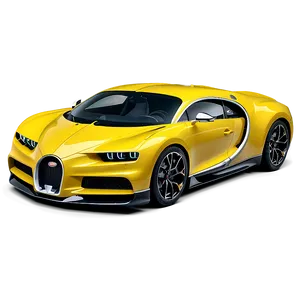 Bugatti Chiron Yellow And Black Png Pvr30 PNG image