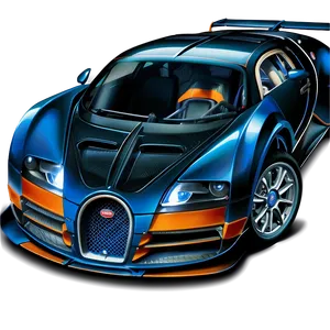 Bugatti Racing Car PNG Pli