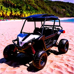 Buggy With Surfboards At Beach PNG 06252024